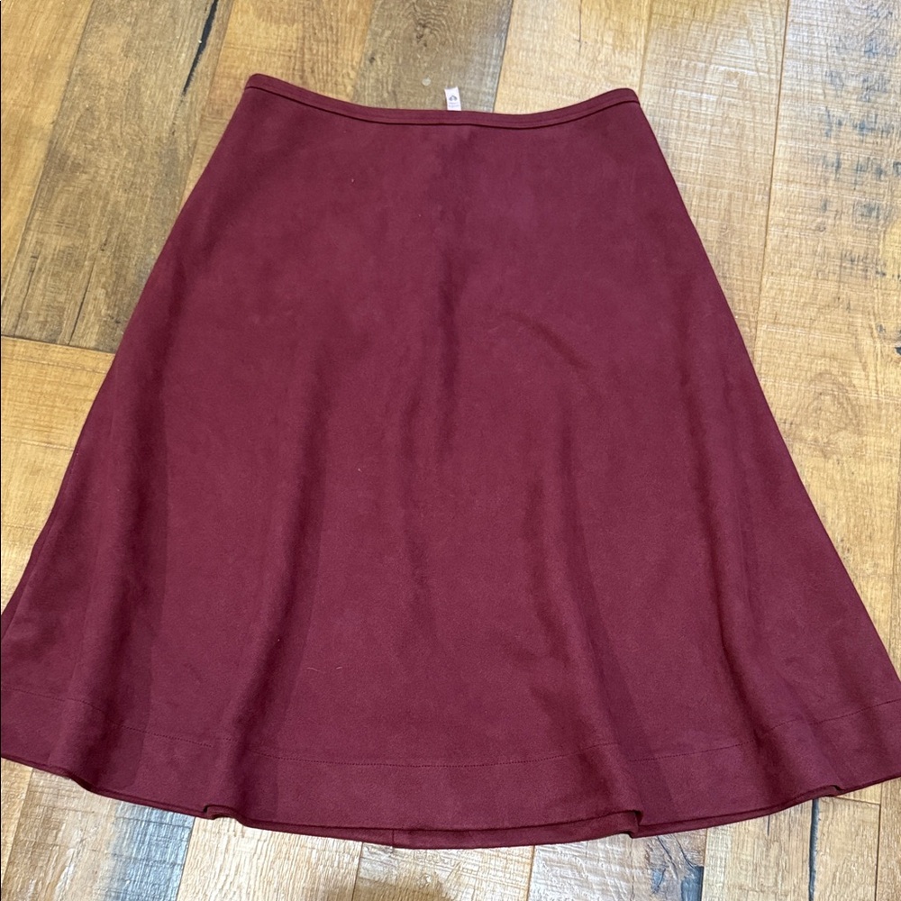 Women’s A-Line Skirt in Wine Red